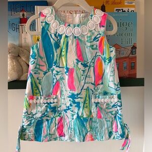 Lilly Pulitzer boat printed shift dress in 2T